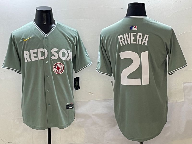 Men Boston Red Sox #21 Rivera Green Joint Name Nike 2025 MLB Jersey style 8->boston red sox->MLB Jersey